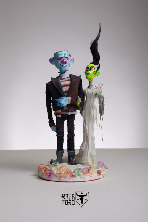 “Frankenwedding Cake Topper”My contribution to the upcoming group art show curated by @chogrinin cel
