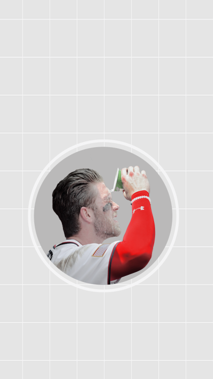 smellbaseball:Lockscreens: Bryce Harper | Asked by ANON | iPhone 6 compatible Request [HERE] |  Li