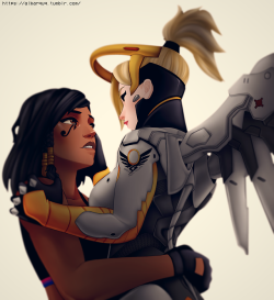 albarquq: Some Pharmercy for @plutonian-taco as thanks for donating to my Ko-Fi the money to get the Pink!Mercy skin a while ago. Sorry for taking so long to complete this, I hope you like the finished piece! 💖 The idea behind this: Pharah is relieved