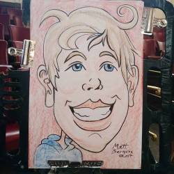 Drawing caricatures at Memorial Hall in Melrose!