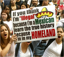 angrywocunited:  If you think I’m “illegal” because I’m a Mexican learn the true history because I’m in my homeland. 