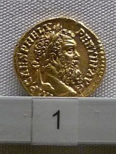 Palazzo Massimo - Gold coins minted during the reign of PertinaxRome, July 2015