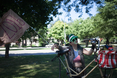 Day of swimbike: act two, scene one. The ride rode up north and met up with the guerrilla flotilla w