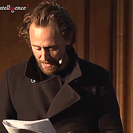 Tom Hiddleston and Zawe Ashton perform a scene from Tolstoy’s Anna Karenina at the Intelligence2 Dic