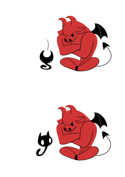stutterhug:  Devils Advocate.or adventures of a run away tail (refer to previous comic ‘Tail End’ and my other demonic cat friend comics to learn more )