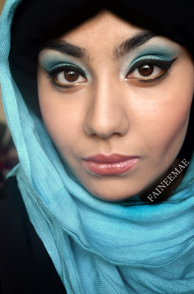 faineemae:This was my attempt to Hijabi-fy Jasmine and create a make-up look for her. The black isn’