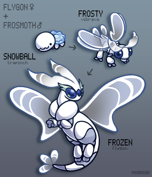 Snowball Trapinch thrive in iced-over deserts in the winter, digging into the snow and frozen sand t