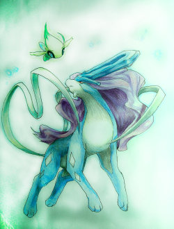 pokemonfourever:  Suicune and Serebi by ~k-twenty