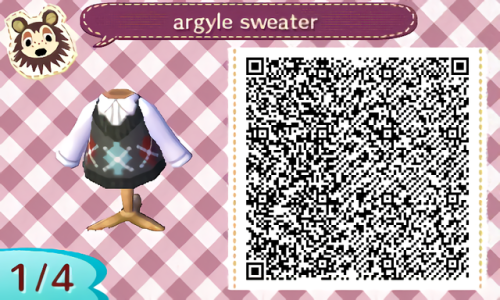 Just a cute argyle sweater, enjoy!