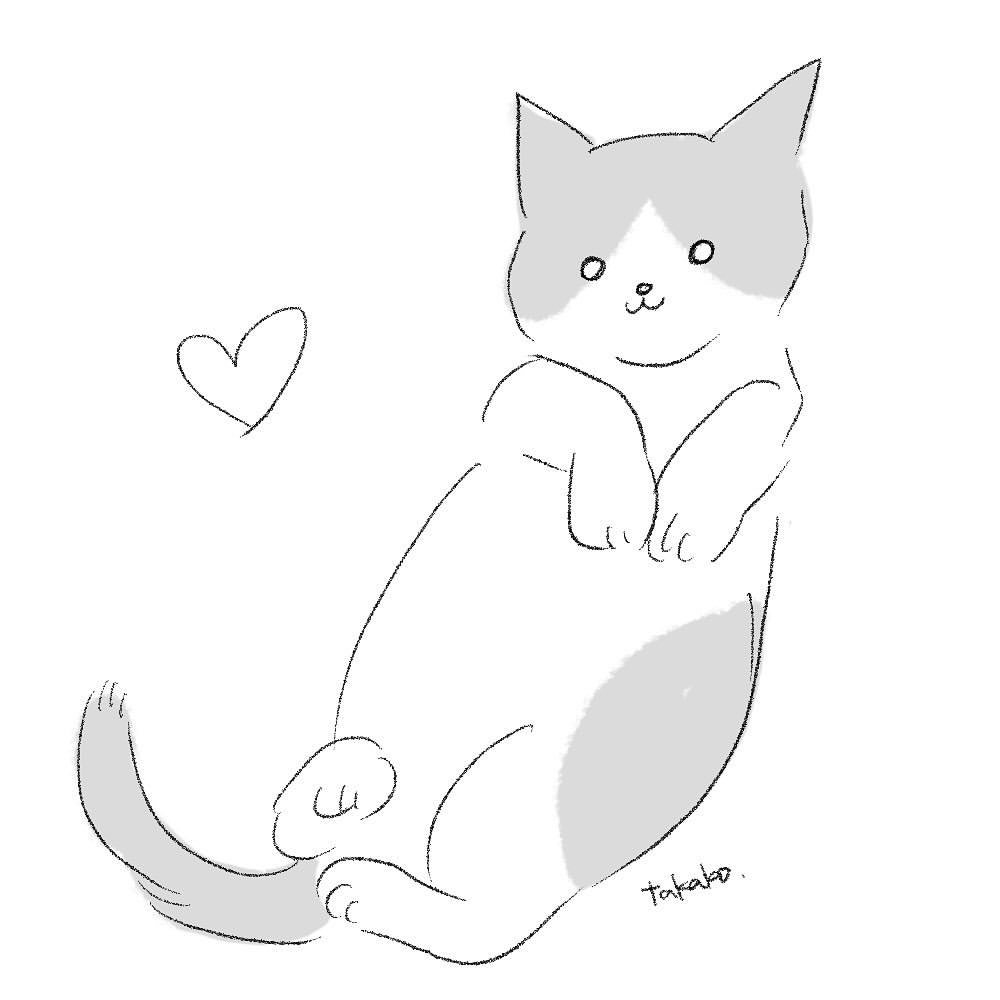 Takako Ide Illustration 子猫はかわいい ちょこんとした手がかわいい ぽっこりお腹もかわいい とにかくかわいい