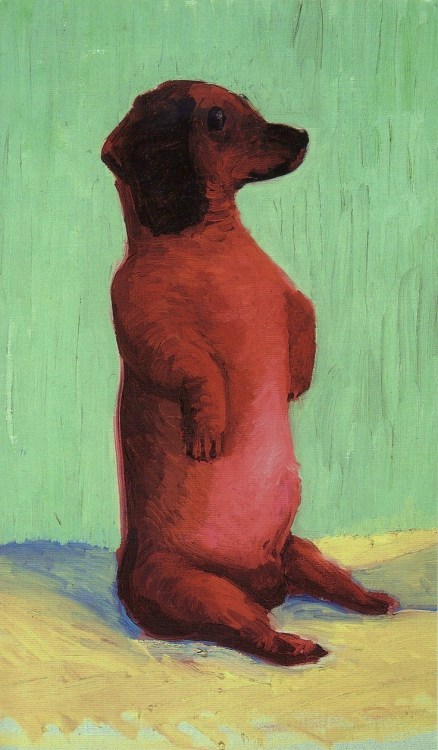 mustikkakotako: urgetocreate: David Hockney, “Dog Days” painting, 1990’s Important