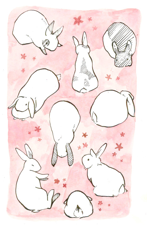 smokybun:✧ inktober day 14✧a lot of bunnies w the cutest ink colour I’ve ever mixed