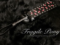 fragilepony:  Giant blood rose leather paddle