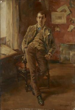 huariqueje:  Portrait of Henri van de Velde  -   Léon-Eugène-Auguste Abry , 1887 Belgian, 1857-1905 Oil on canvas 