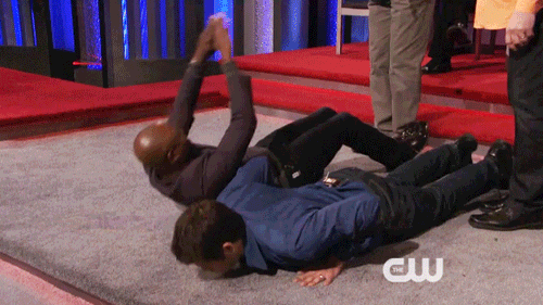 deancasotp:  cgstiel: The Misha Bed (you’re welcome)  - Misha Collins on WLIIA  can we take a moment to appreciate brad in the background in the last gif because jfc