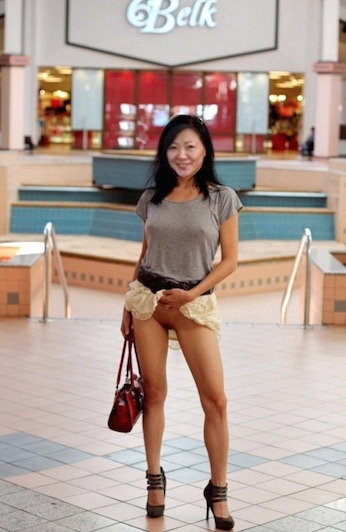 Bare Under Skirt