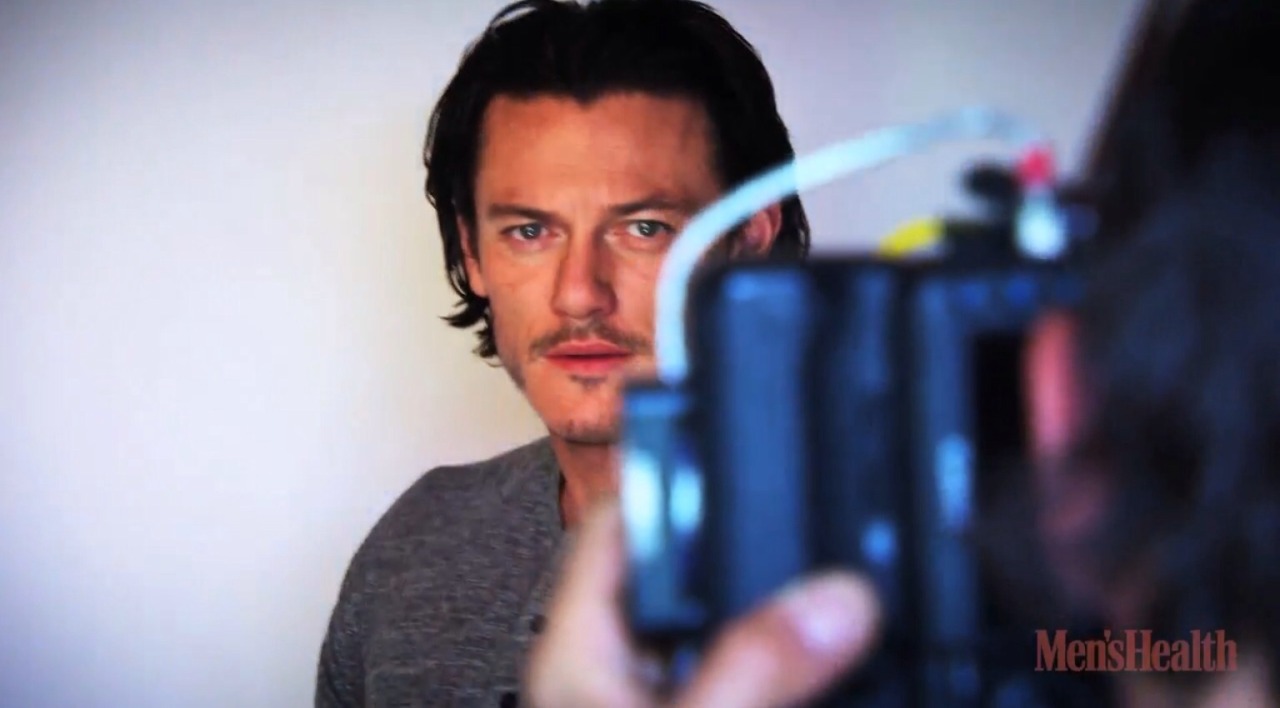 moustacheluke:  Luke Evans - “Mens Health Magazine” BTS  
