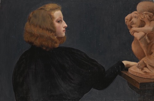 Adèle et la cariatide tombée portant la pierre.1896. Oil on Canvas. 65.5 x 98 cm. Art 