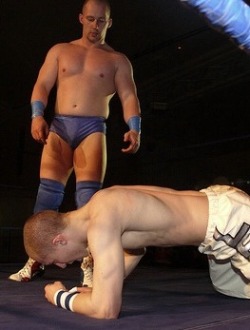 Jobber suffering under Robbie Dynamite.