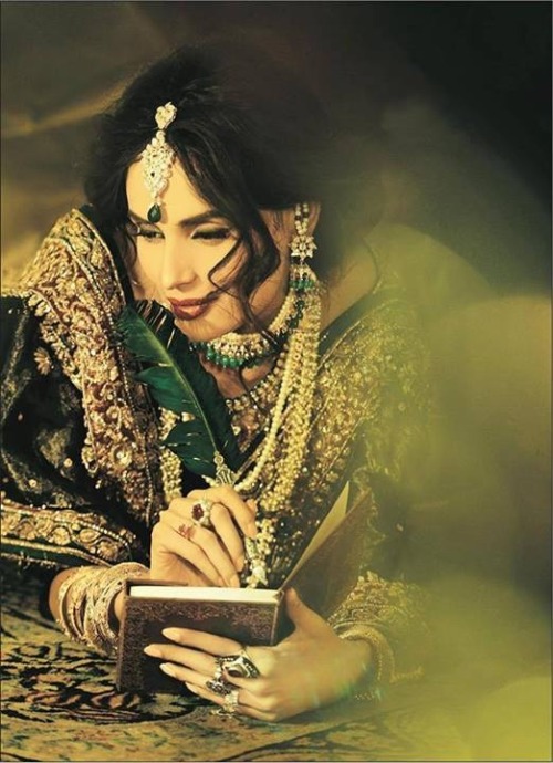 highfashionpakistan:  Mehreen Syed posing for Nilofer Shahid. Styling &amp; photography by Athar