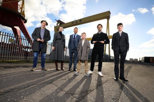 themusicsweetly:The cast and director of Belfast (2021) in Belfast, Northern Ireland