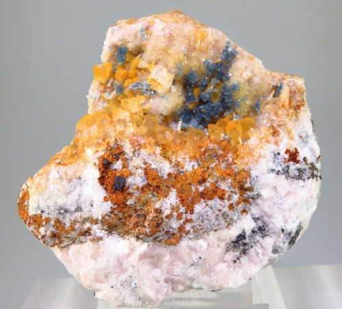 Scorodite on Fluorite - Clara Mine, Wolfach, Black Forest, Baden-Württemberg, Germany