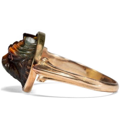 randomitemdrop: tikarii:allaboutrings: Antique Tiger’s Eye Affenpinscher Ring @randomitemdropItem: