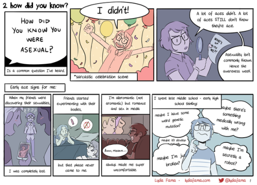 lakefama:(Second comic for Ace Awareness Week) AAW day 2 - about my process of discovering I was ace