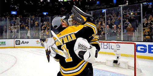 Boston Bruins Jeremy Swayman GIF - Boston Bruins Jeremy Swayman Linus  Ullmark - Discover & Share GIFs