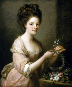 Masterpiecedaily:  Angelica Kauffman Portrait Of Eleanor, Countess Of Lauderdale