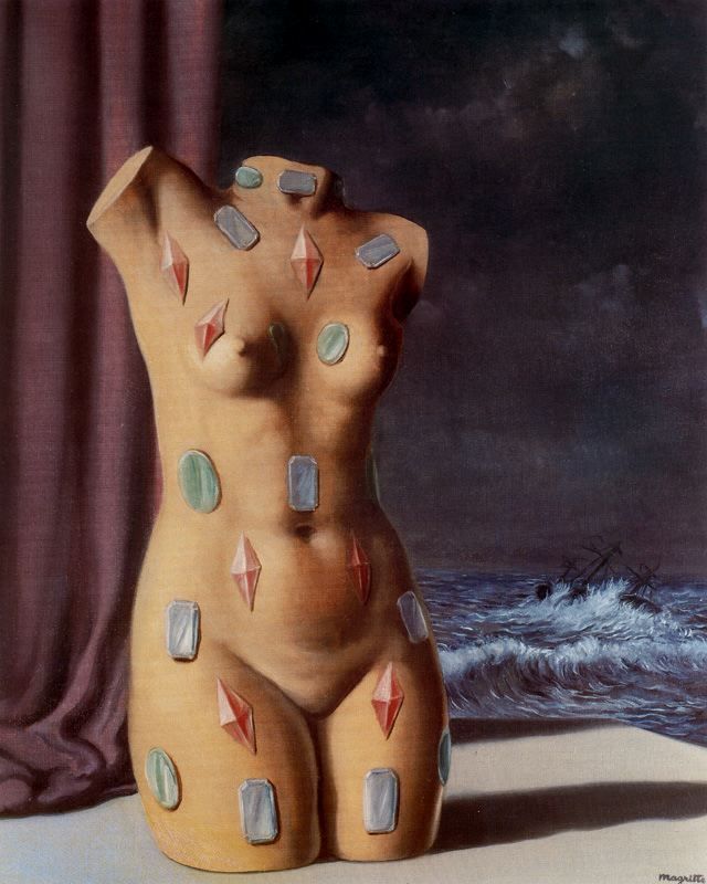 dappledwithshadow:  René MagritteThe Drop of Water1948