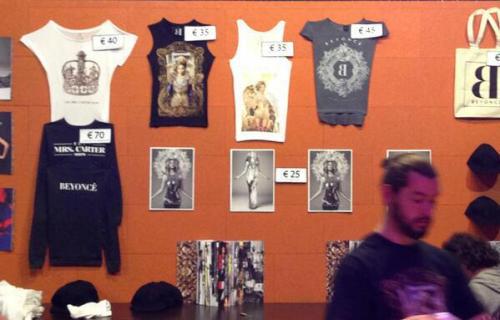 Another shot of tour merchandise