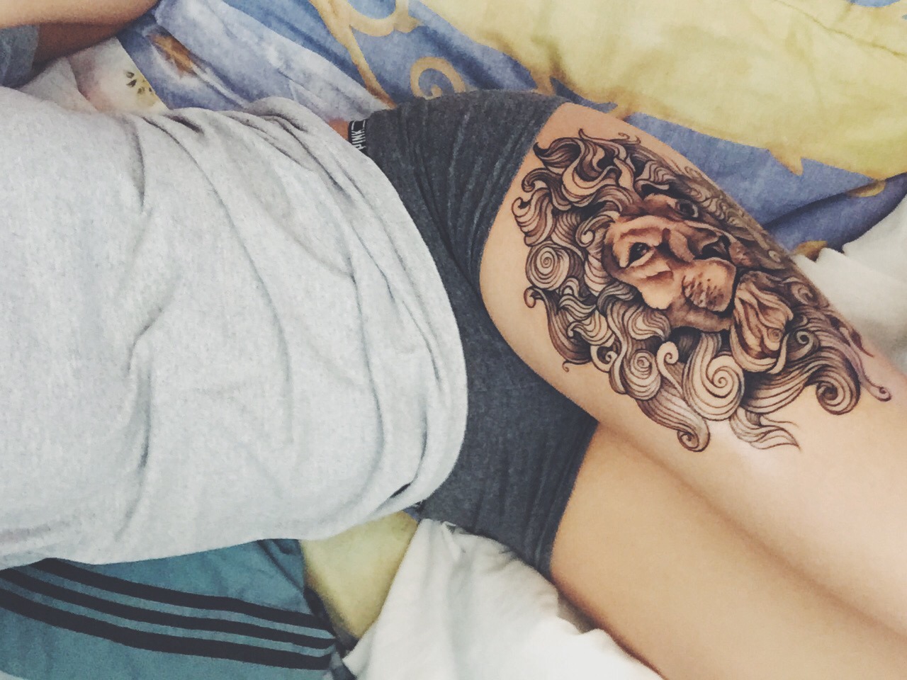 fuckyeahtattoos:  Lion tatt my tattoo artist Vanessa Saddi and I put together while