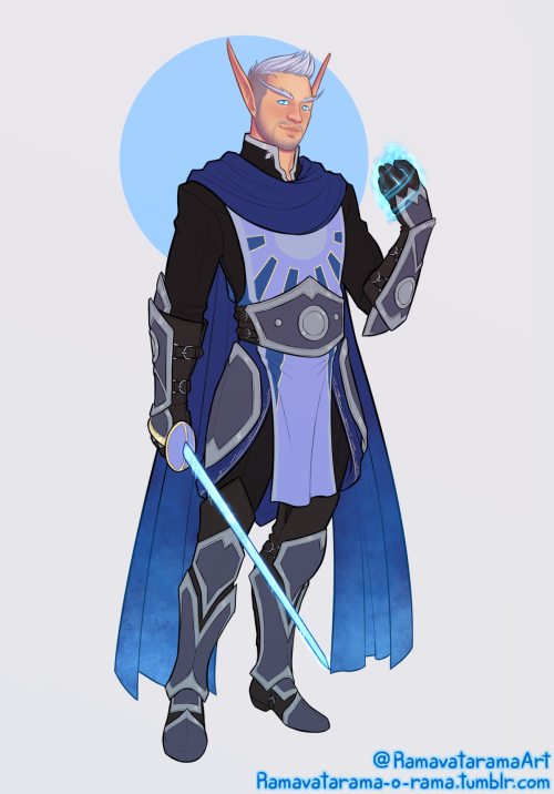 Alaric Bronzeleaf, Frostfencer of the Silver CovenantRevamp of an older character, it’s fun to make 