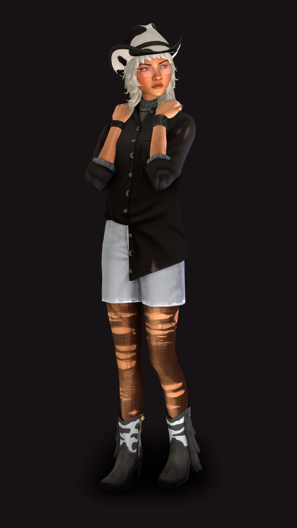 celene lópezyour local barkeep/wolf enthusiast 1~ hair - glasses - hat - shorts - tights - boots2~