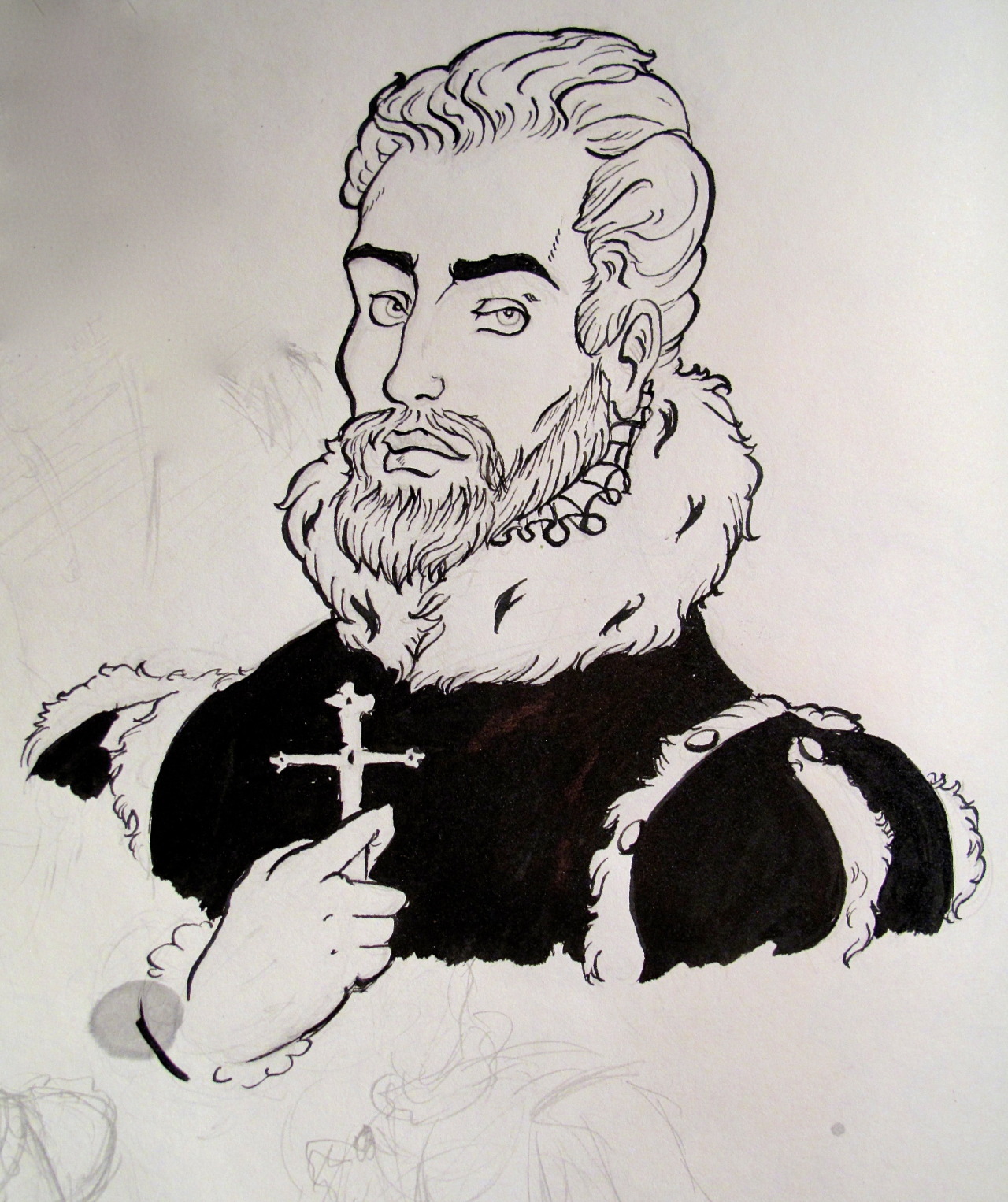 the-veebee:
“I have been SO inactive as of late and I apologize.
please enjoy this doodle of Philip II of Spain until I have more to post.
”