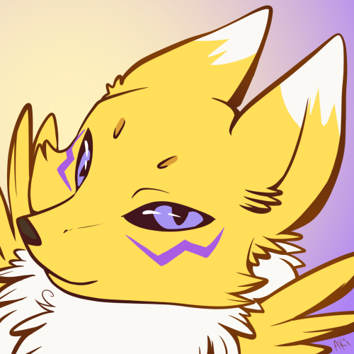 aki-art:  Good news for the digimon fandom today! So I might as well draw my favorite floofy digi fox! Renamon is adorable, fight me. 