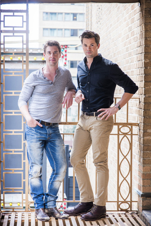Christian Borle and Andrew Rannells shot for Playbill.Site : Site 