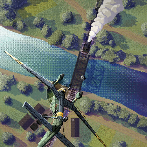 WW2 Pixelplanes - Ju 87B-2 Train Stopper by @zlohlednihcs