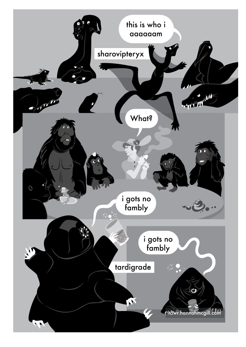 rawrdinosaurfriends:  Cladistics may achieve some order in classifying animals, but