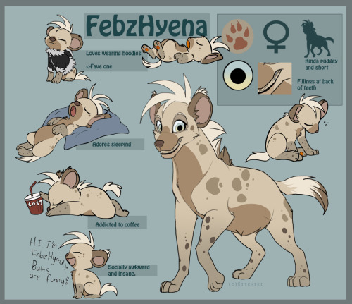 FebzHyena-Reference - by Kitchiki goddamn, look at this …i mean, DON’T LOOK AT THIS! D: it will kill you because it’s too cute. Don’t die :C