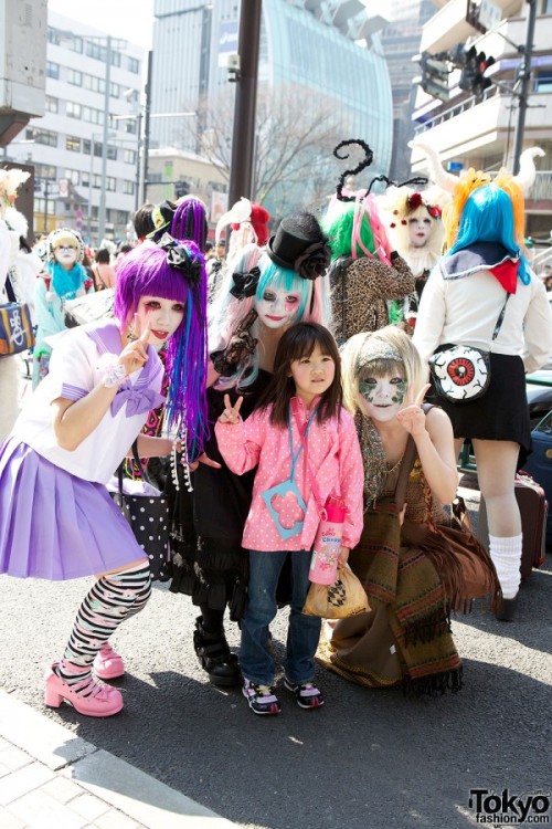 Japanese Shironuri “White Face Monster Party” in Harajuku [x]