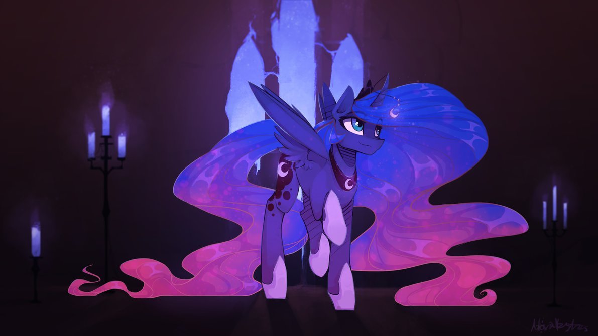 mlpfim-fanart:  novabytes:  I’ve missed drawing Luna  NovaBytes 