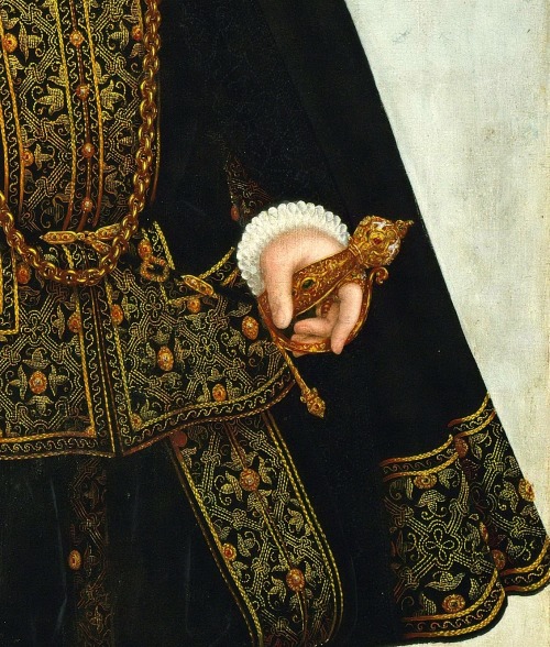 mademoisellelapiquante:Portrait of Augustus I, Elector of Saxony (detail) | Lucas Cranach the Younge