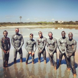 paintedguys:  mudfun:  Modest muddy guys