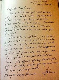iamjohnnyrcash:  A letter to June for her birthday from Johnny.