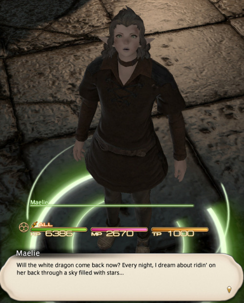 autumnslance:Doing Machinist quests, I ran into little Maelie in the Brume. Safe to say she’ll never