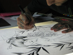 brutalgeneration:  tatuagem gueisha sketch (by micaeltattoo) 