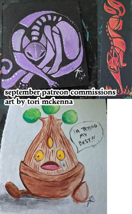 these were september&rsquo;s physical patreon rewards! print packs and commissioned pieces! the 