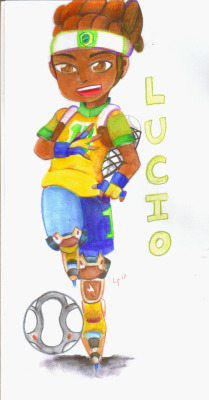 lunarfaith:  trying out some new watercolor pencils so i drew lucio for my friend!!